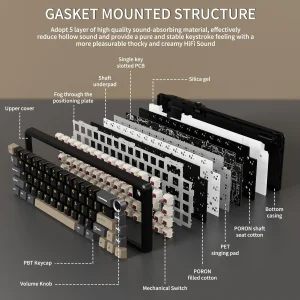 ATTACK SHARK X66 Wireless Mechanical Gaming Keyboard