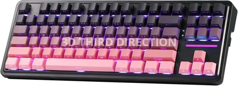 edragon K728 PRO 80% Wireless Gasket Gaming Keyboard, 3-Mode 87 Keys TKL Mechanical Keyboard