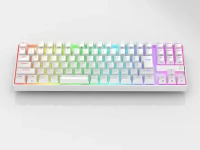 EDRAGON K616-RGB MECHANICAL WIRELESS,BLUETOOTH 2.4GHZ WHITE GREY