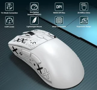Attack shark R1  white gaming mouse