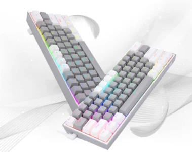 EDRAGON K616-RGB MECHANICAL WIRELESS,BLUETOOTH 2.4GHZ WHITE GREY